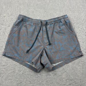 Toad & Co‎ Boundless Shorts Womens Small Blue/Gray Floral Paisley 4" Drawstring